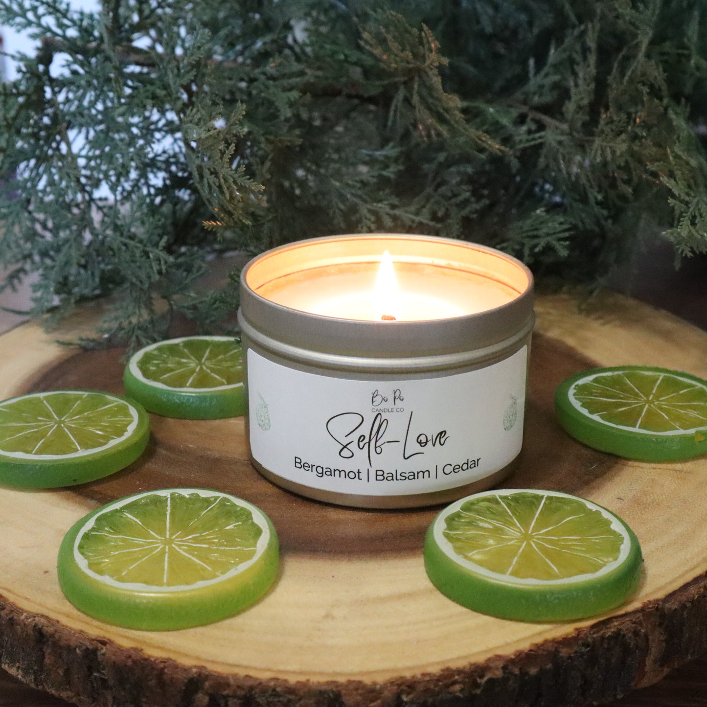 Self-Love Tin Candle | Bergamot, Balsam, & Cedar | 6oz