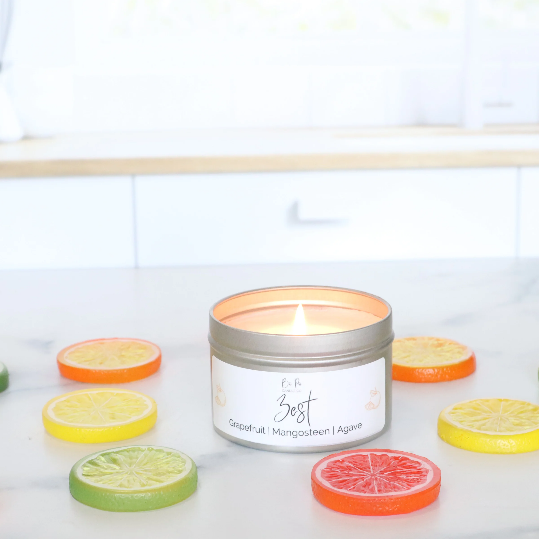 Zest Tin Candle | Grapefruit, Mangosteen & Agave | 6oz