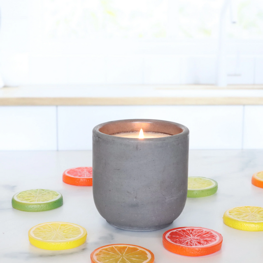 Zest Concrete Candle | Grapefruit, Mangosteen & Agave | 8.5oz