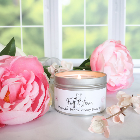 Full Bloom Tin Candle | Magnolia, Peony, & Cherry Blossom | 6oz