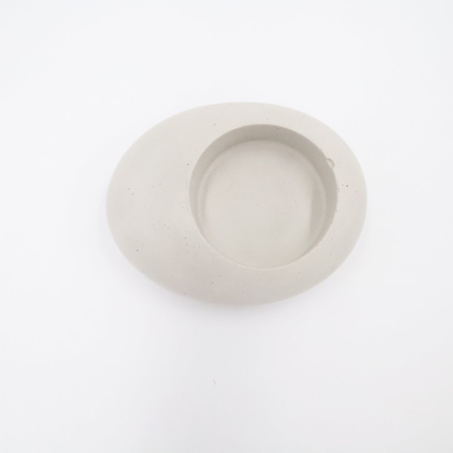 Stone-Shaped Concrete Tealight Holder