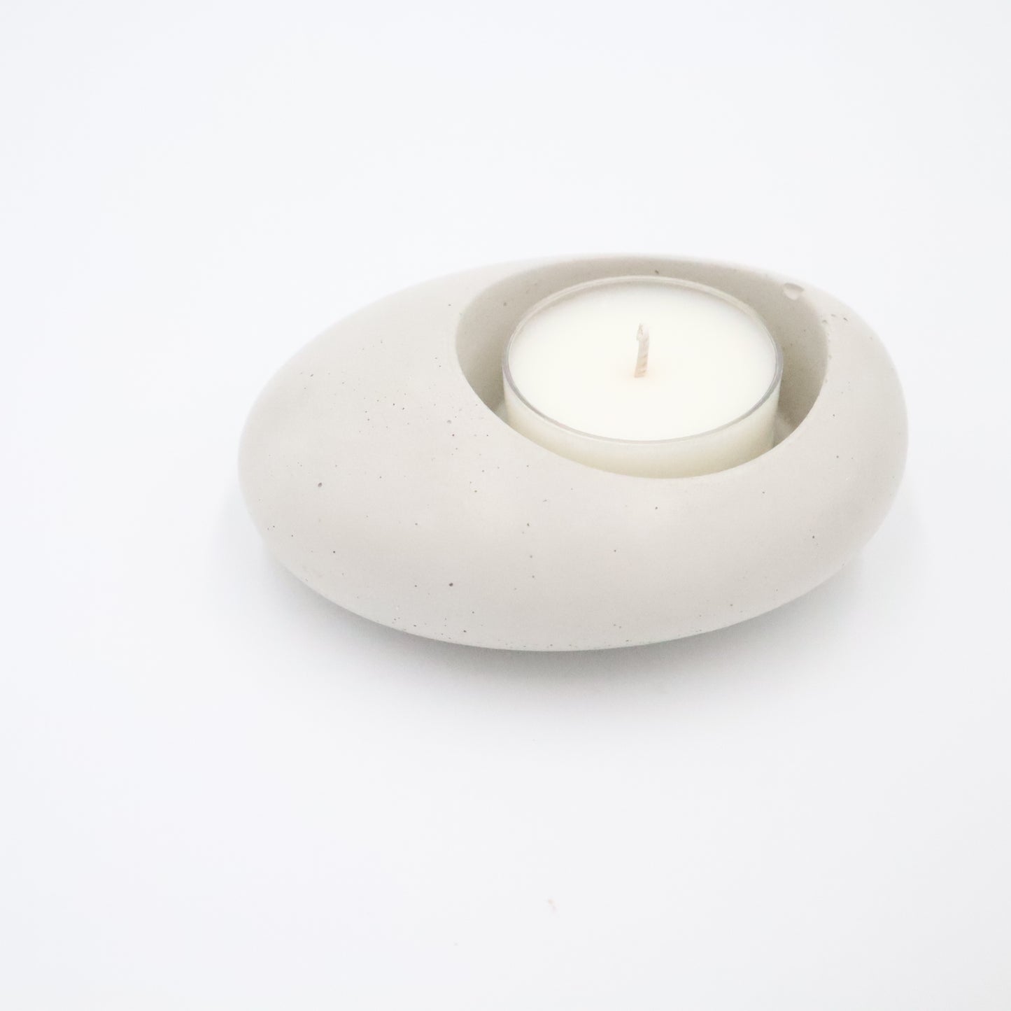 Stone-Shaped Concrete Tealight Holder