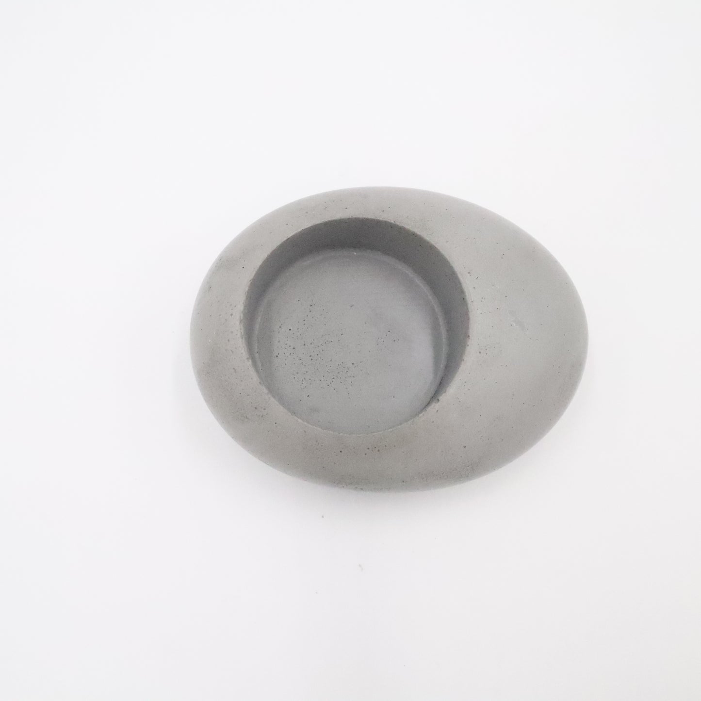 Stone-Shaped Concrete Tealight Holder