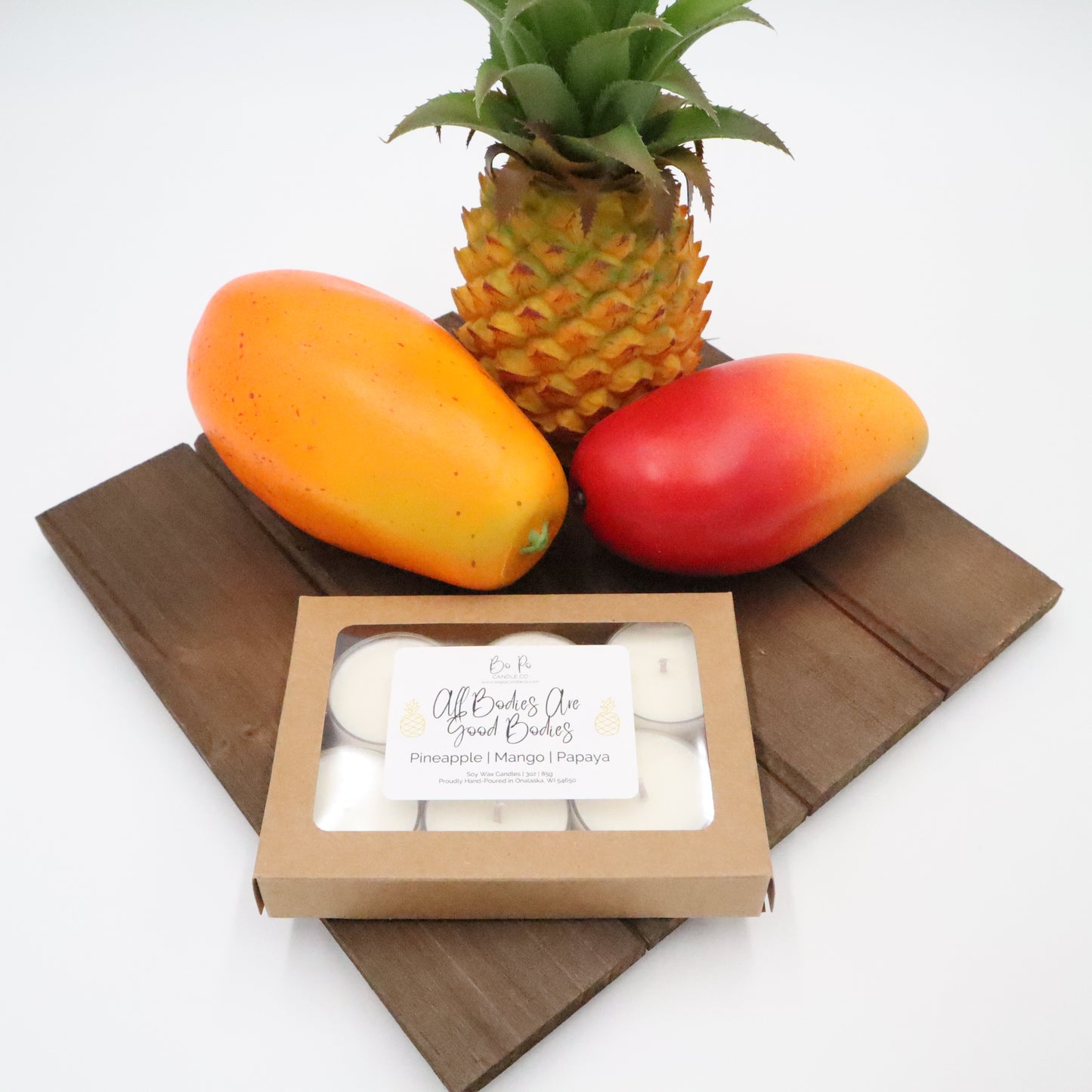 All Bodies Are Good Bodies Tealight Pack | Pineapple, Mango, & Papaya | 3oz