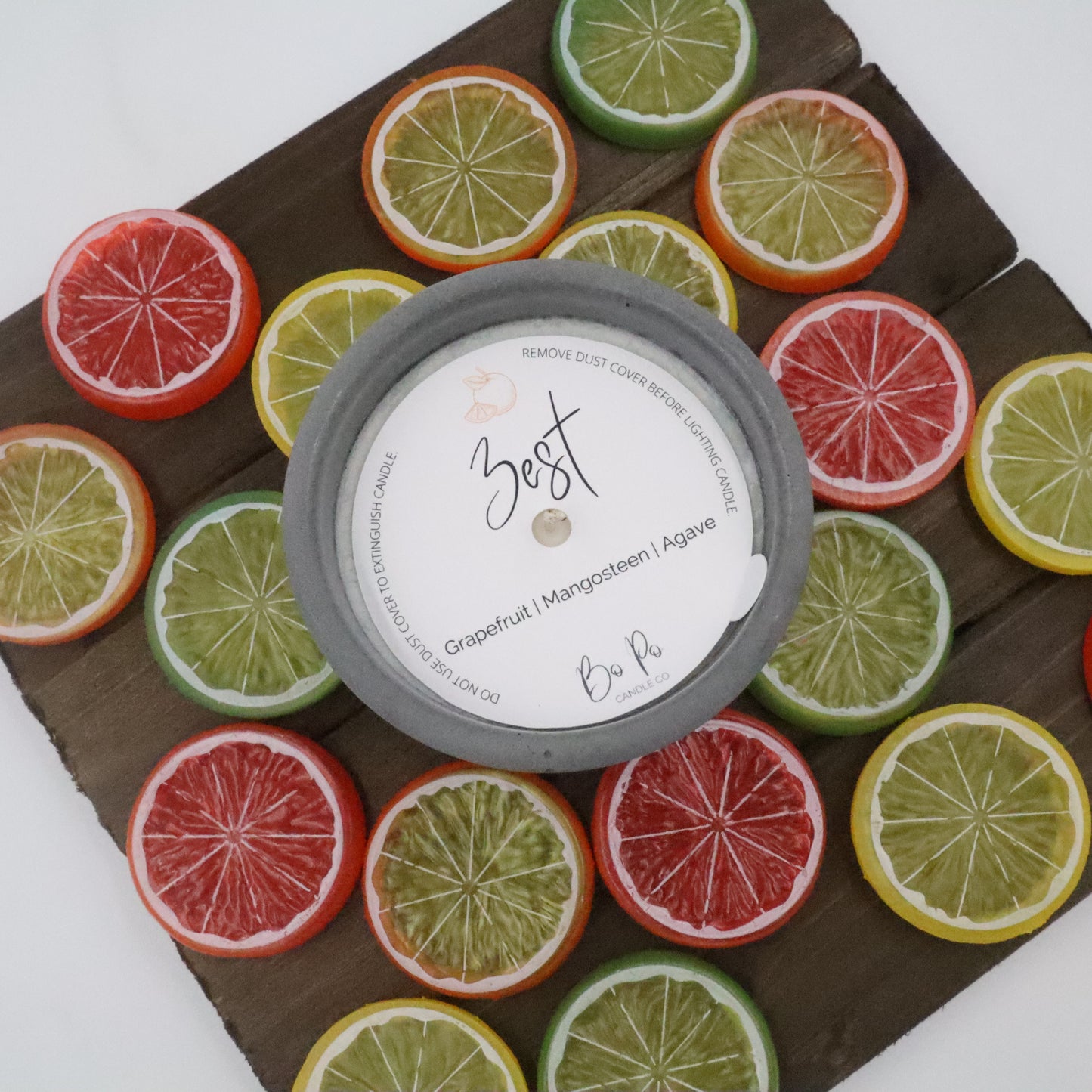 Zest Concrete Candle | Grapefruit, Mangosteen & Agave | 8.5oz