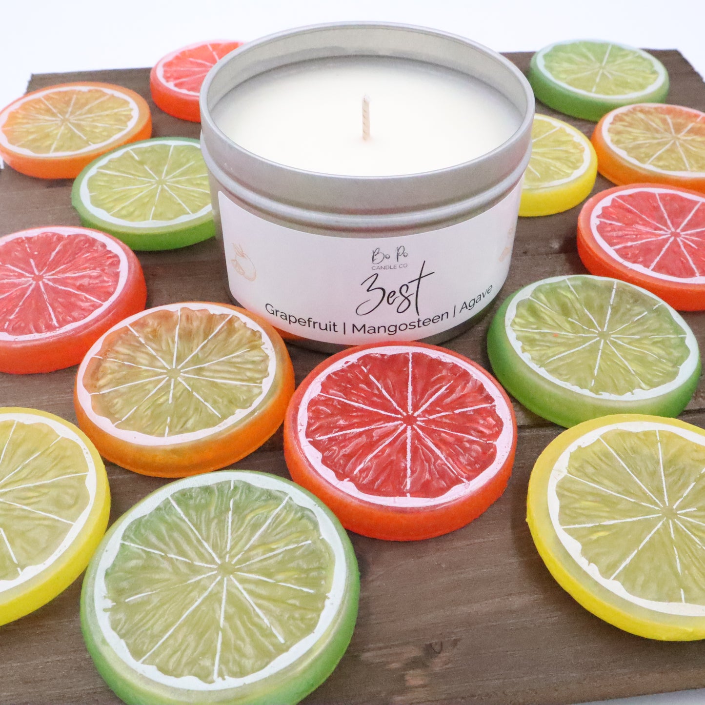 Zest Tin Candle | Grapefruit, Mangosteen & Agave | 6oz