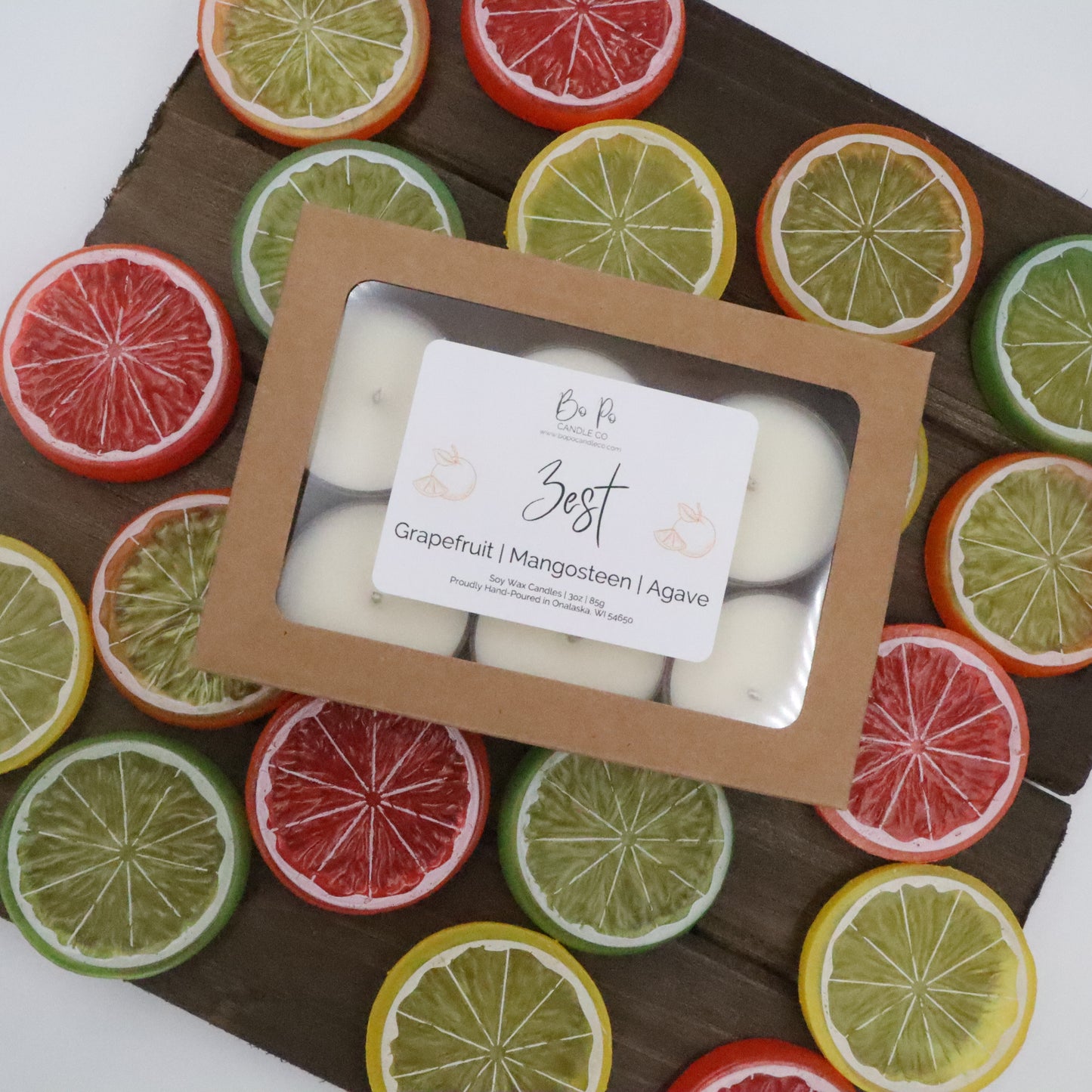 Zest Tealight Pack | Grapefruit, Mangosteen & Agave | 3oz