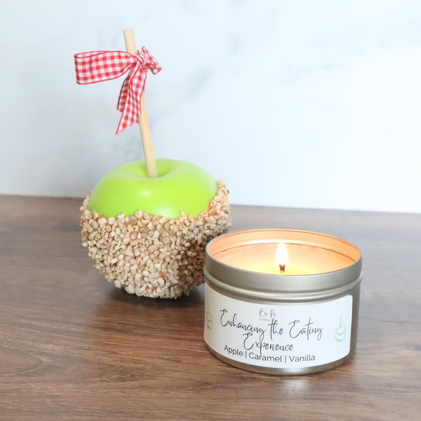 Enhancing the Eating Experience Tin Candle | Apple, Caramel, & Vanilla | 6oz