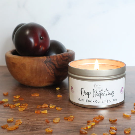 Deep Reflections Tin Candle | Plum, Black Currant, & Amber | 6oz