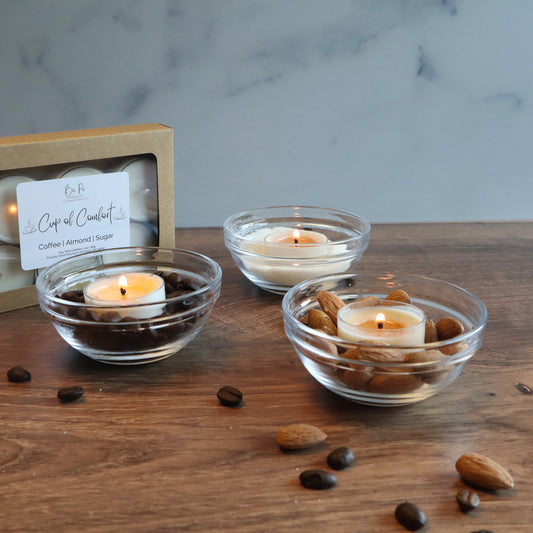 Cup of Comfort Tealight Pack | Coffee, Almond, & Sugar | 3oz