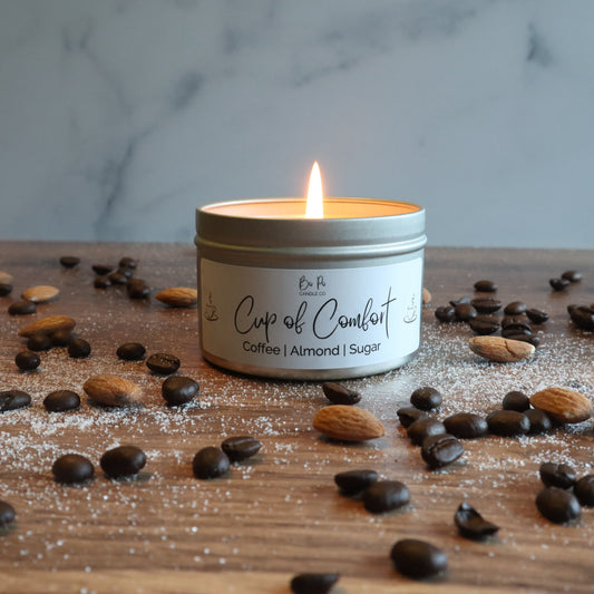 Cup of Comfort Tin Candle | Coffee, Almond, & Sugar | 6oz