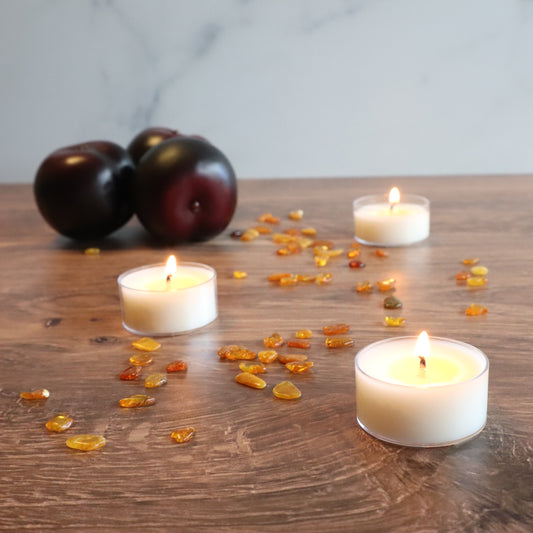 Deep Reflections Tealight Pack | Plum, Black Currant, & Amber | 3oz