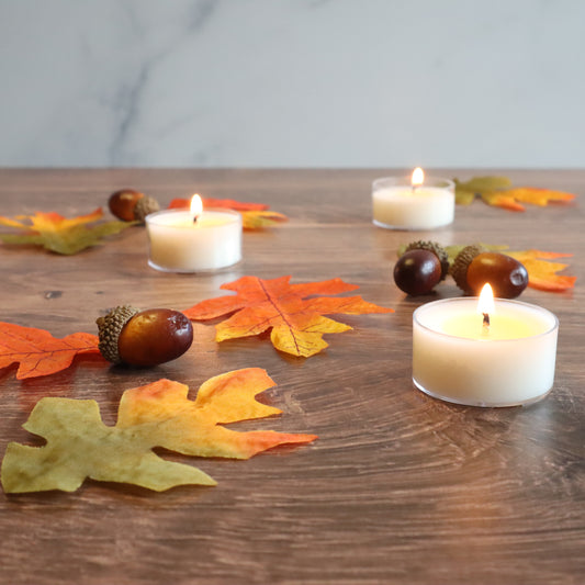 Frolicking Through Foliage Tealight Pack | Cedarwood, Birch, & Musk | 3oz