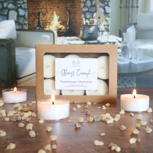 Always Enough Tealight Pack | Frankincense, Myrrh, & Oud | 3oz