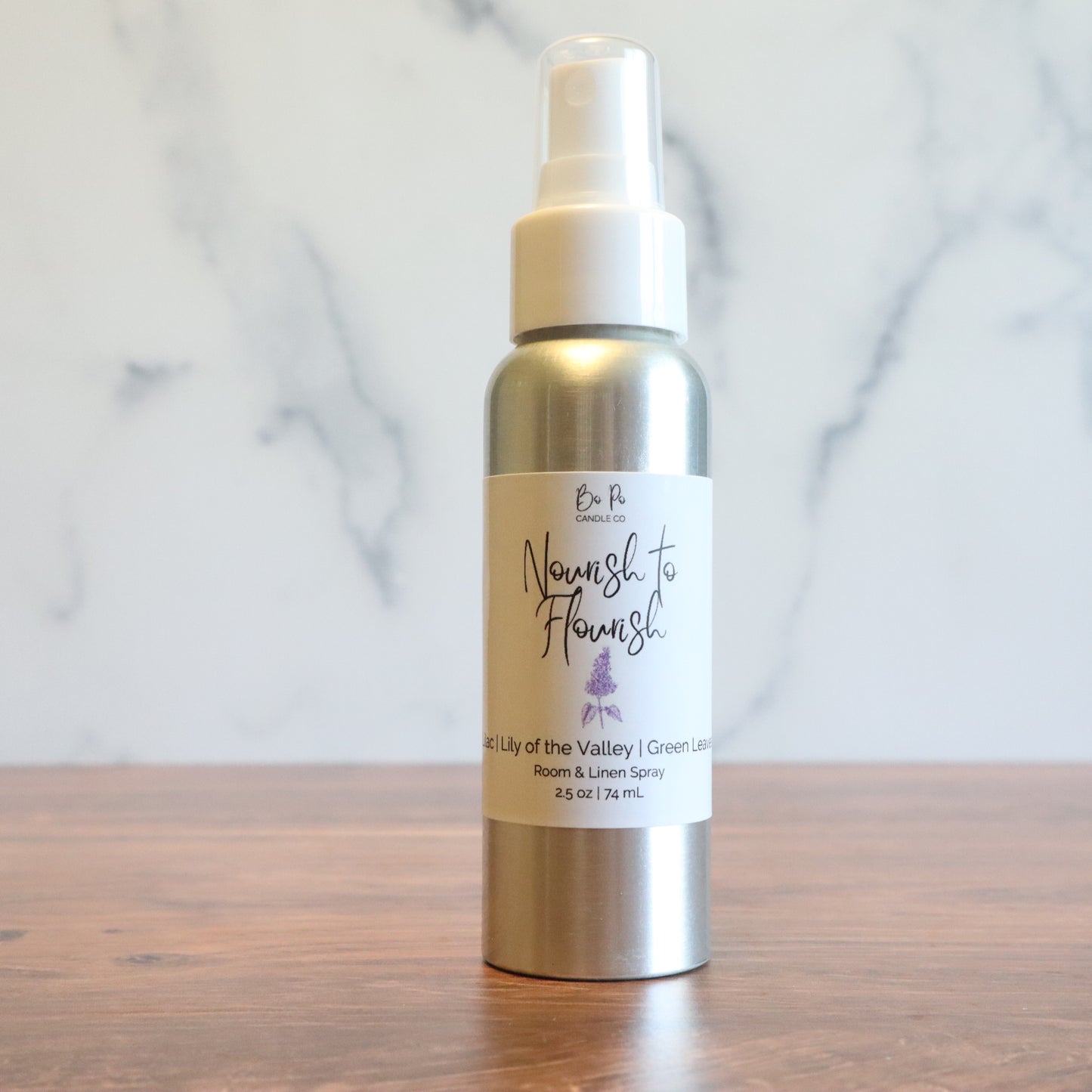 Nourish to Flourish Room/Linen Spray | Lilac, Lily of the Valley, & Green Leaves | 2.5oz