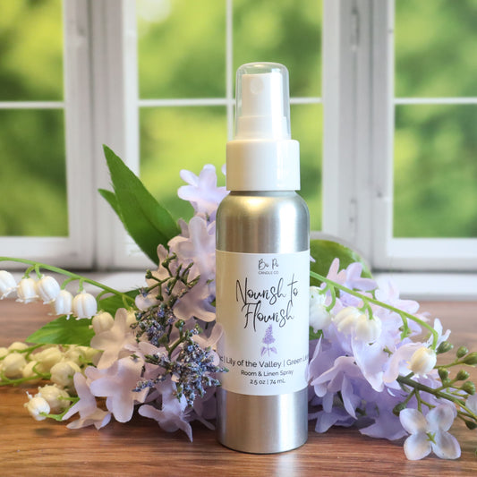 Nourish to Flourish Room/Linen Spray | Lilac, Lily of the Valley, & Green Leaves | 2.5oz