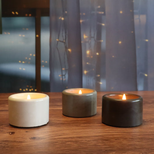 Round Concrete Tealight Holder