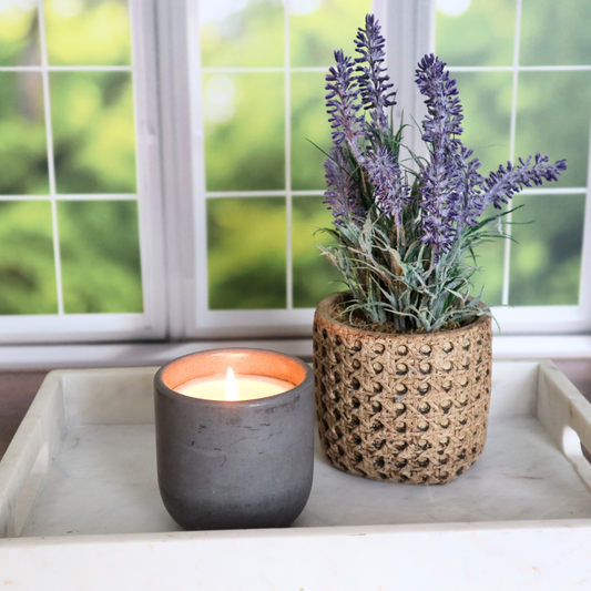 Food Peace Concrete Candle | Lavender, Chamomile, & Jasmine | 8.5oz