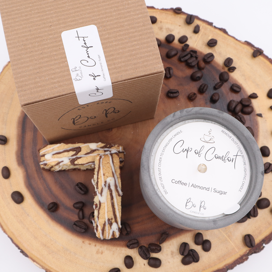 Cup of Comfort Concrete Candle | Coffee, Almond, & Sugar | 8.5oz