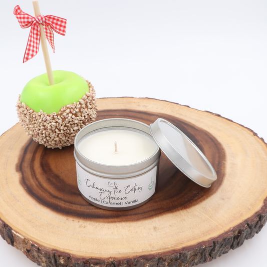 Enhancing the Eating Experience Tin Candle | Apple, Caramel, & Vanilla | 6oz