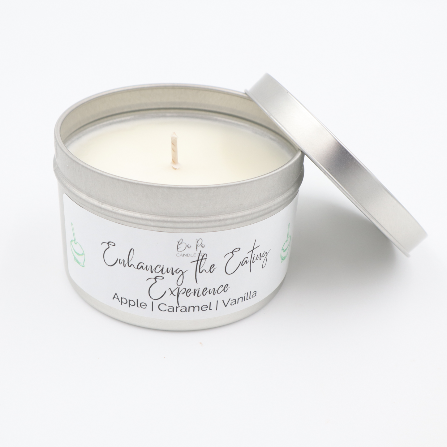 Enhancing the Eating Experience Tin Candle | Apple, Caramel, & Vanilla | 6oz