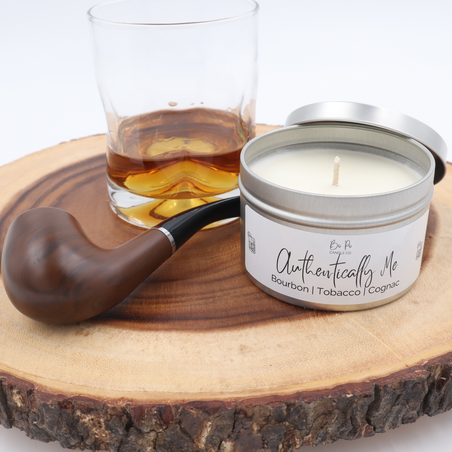 Authentically Me Tin Candle | Bourbon, Tobacco, & Cognac | 6oz