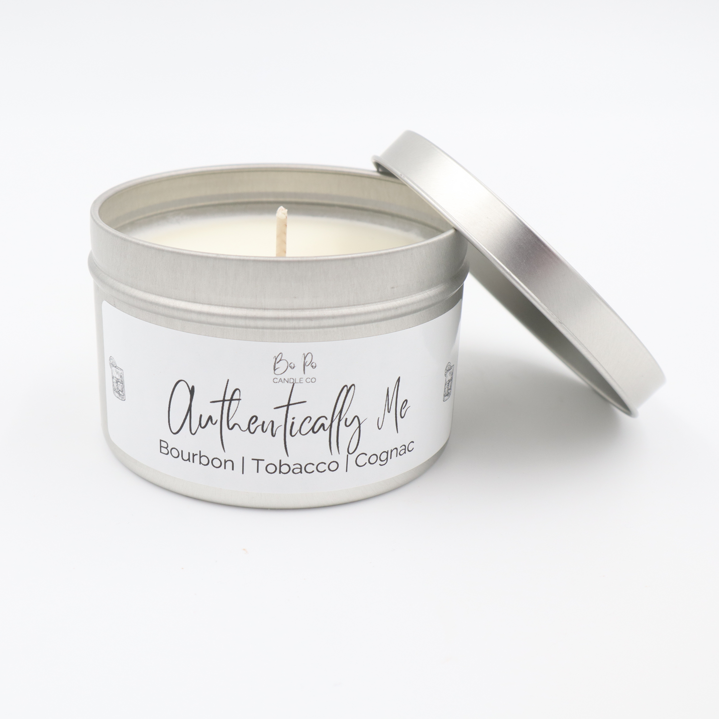 Authentically Me Tin Candle | Bourbon, Tobacco, & Cognac | 6oz