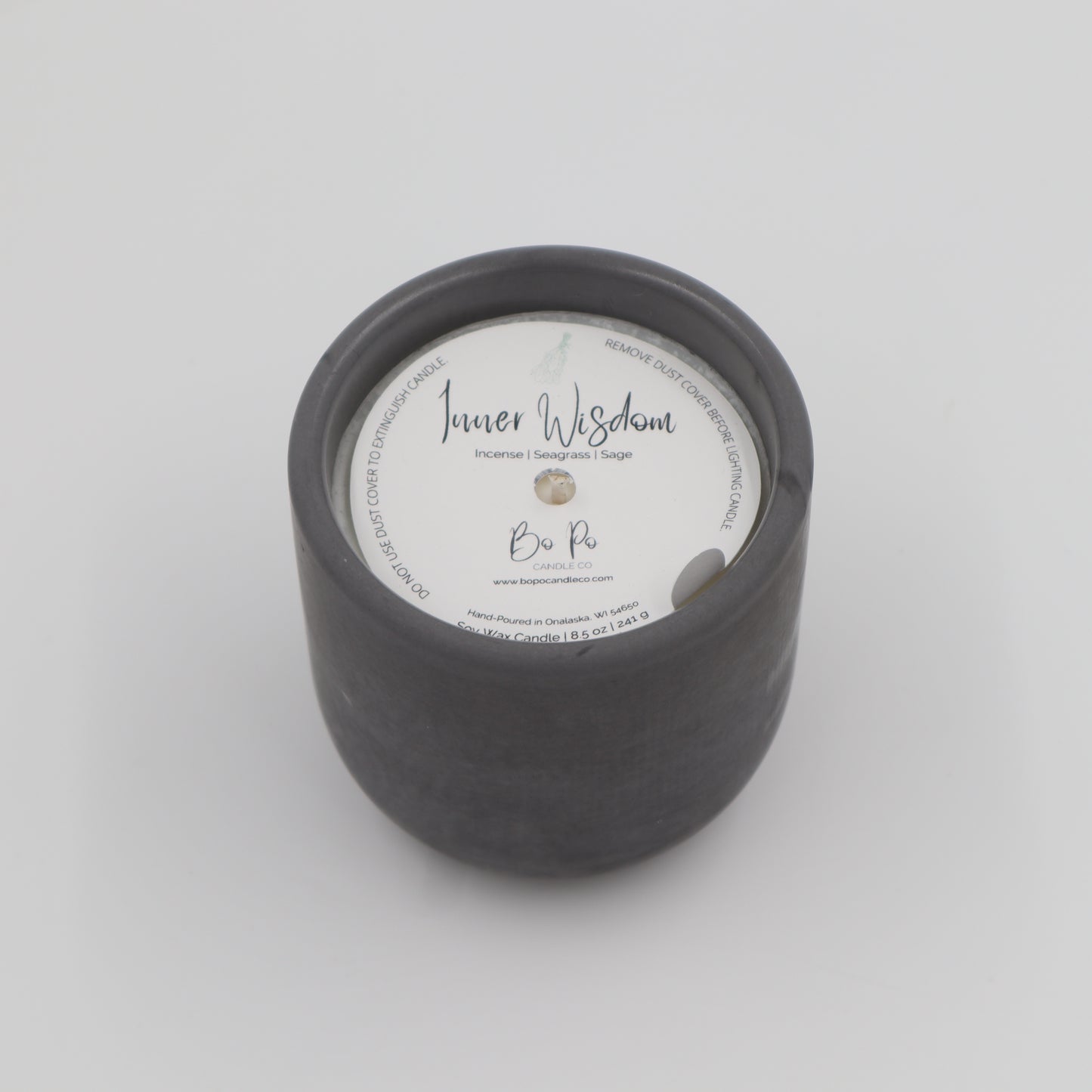 Inner Wisdom Concrete Candle | Incense, Seagrass, & Sage | 8.5oz