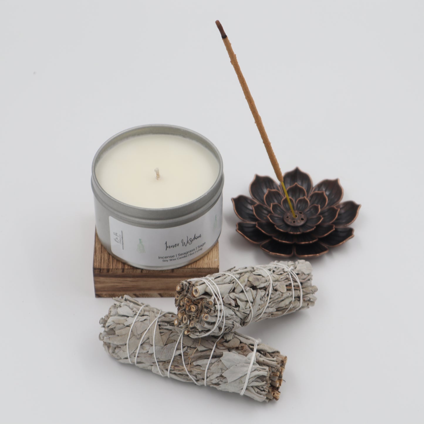 Inner Wisdom Tin Candle | Incense, Seagrass, & Sage | 6oz