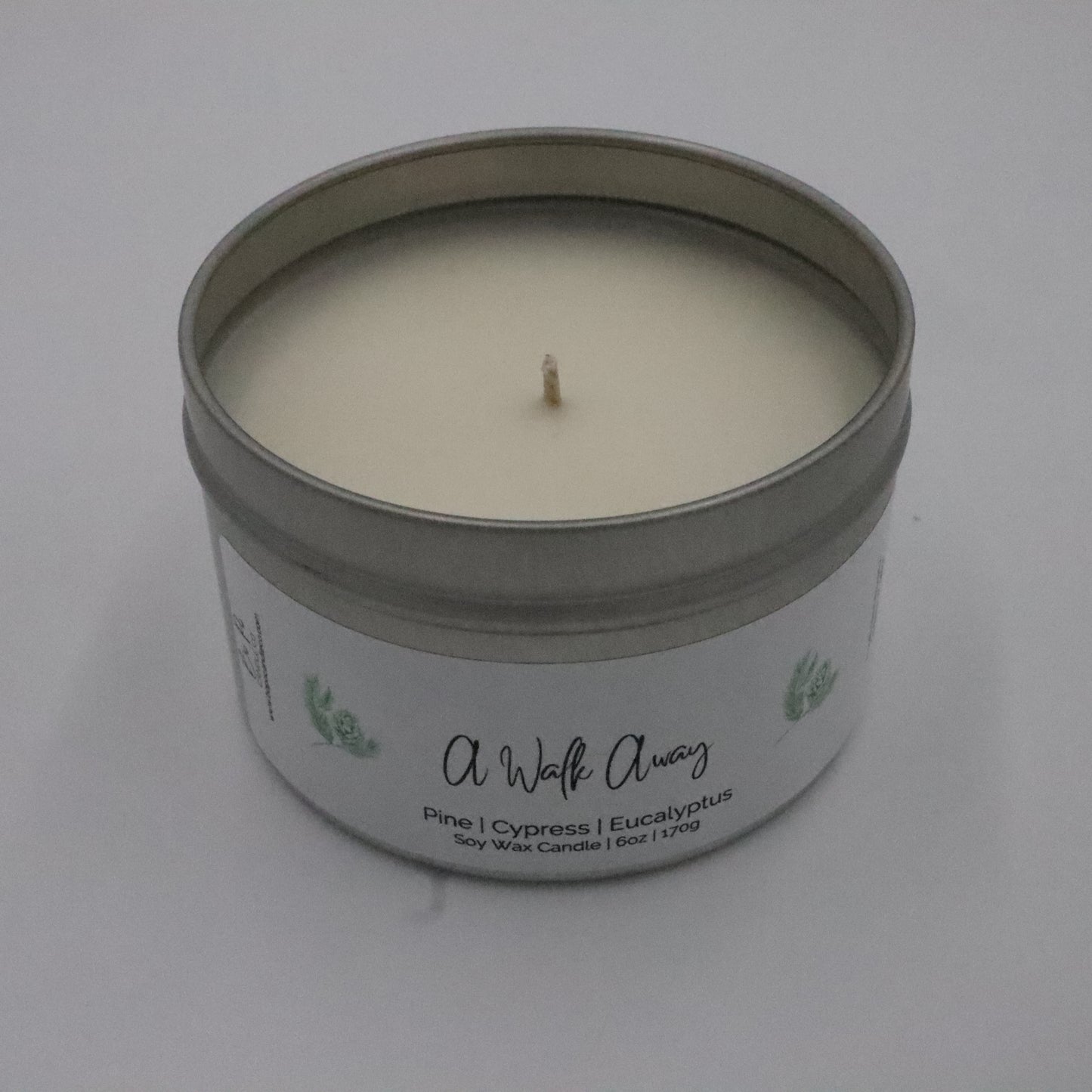 A Walk Away Tin Candle | Pine, Cypress, & Eucalyptus | 6oz