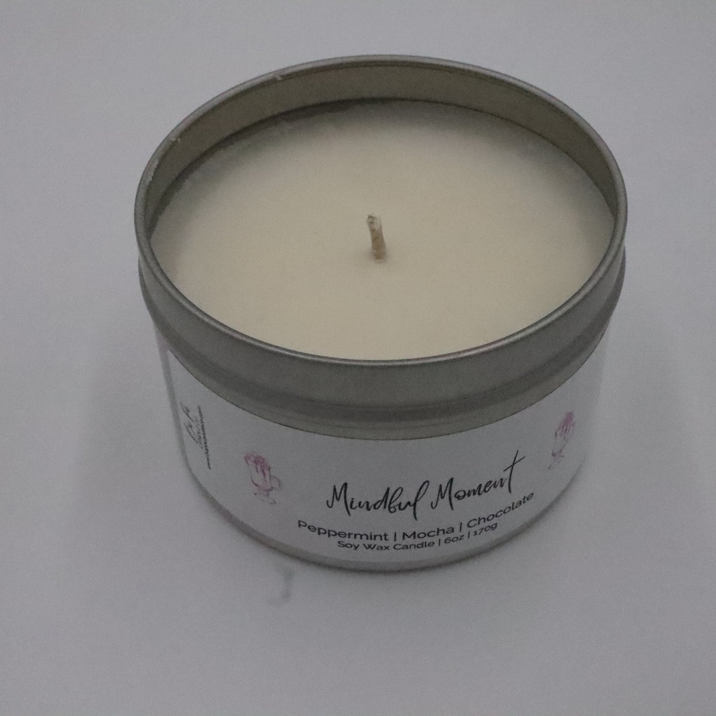 Mindful Moment Tin Candle | Peppermint, Mocha, & Chocolate | 6oz