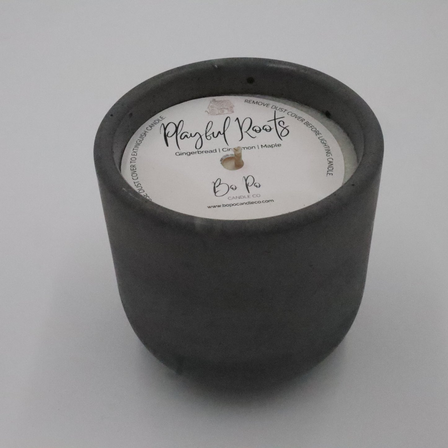 Playful Roots Concrete Candle | Gingerbread, Cinnamon, & Maple | 8.5oz