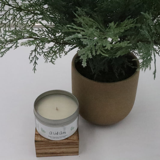 A Walk Away Tin Candle | Pine, Cypress, & Eucalyptus | 6oz