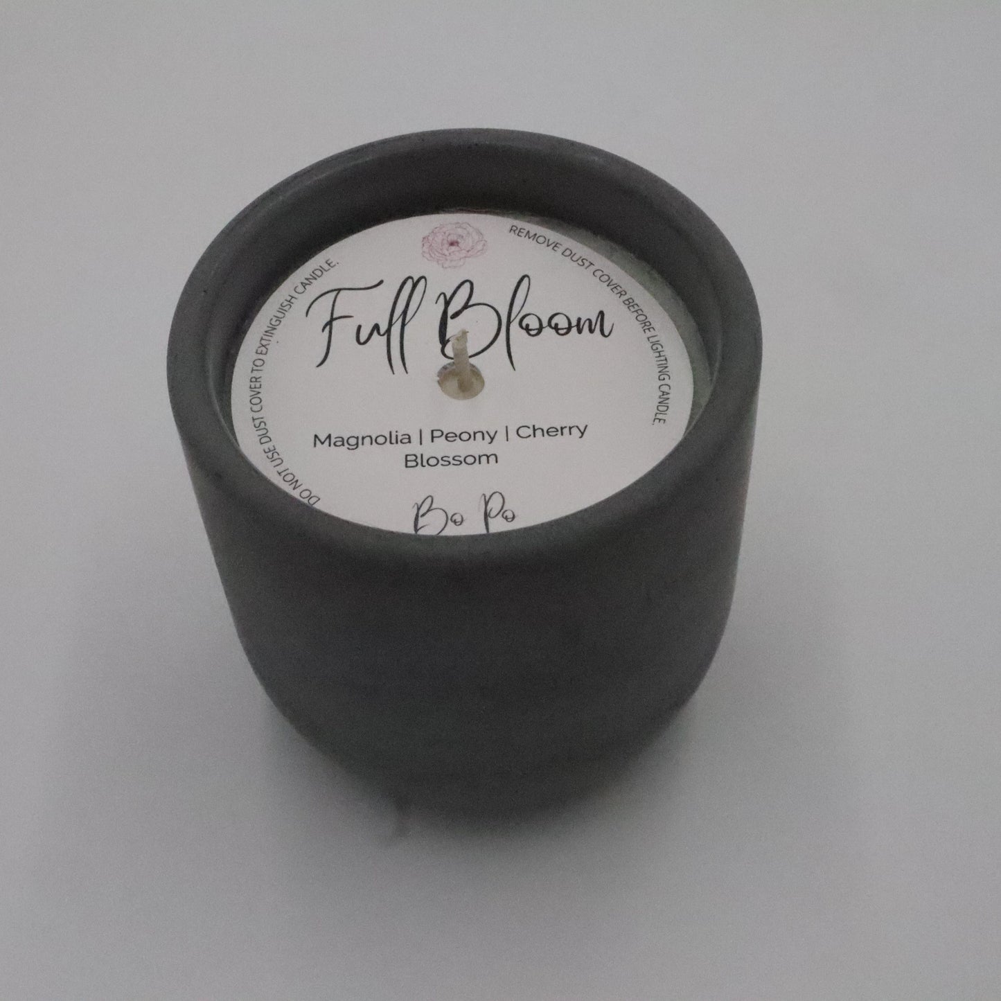 Full Bloom Concrete Candle | Magnolia, Peony, & Cherry Blossom | 8.5oz